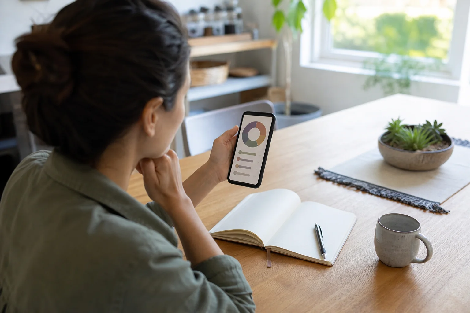 Person reviewing quiz score on phone