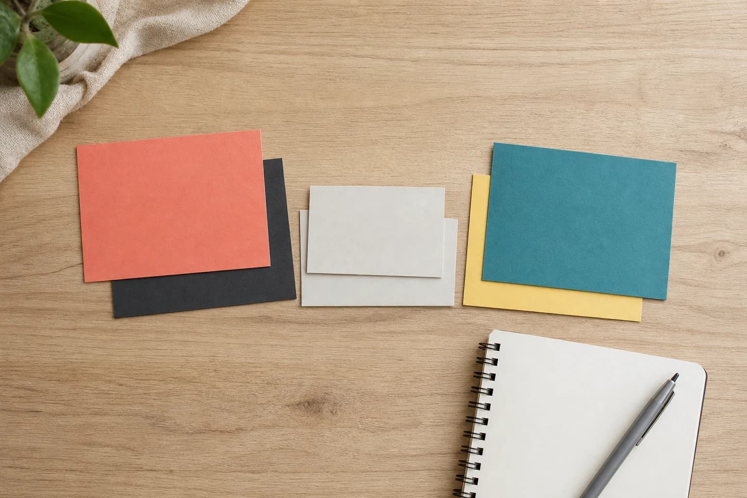Color cards comparing receptive energy concepts
