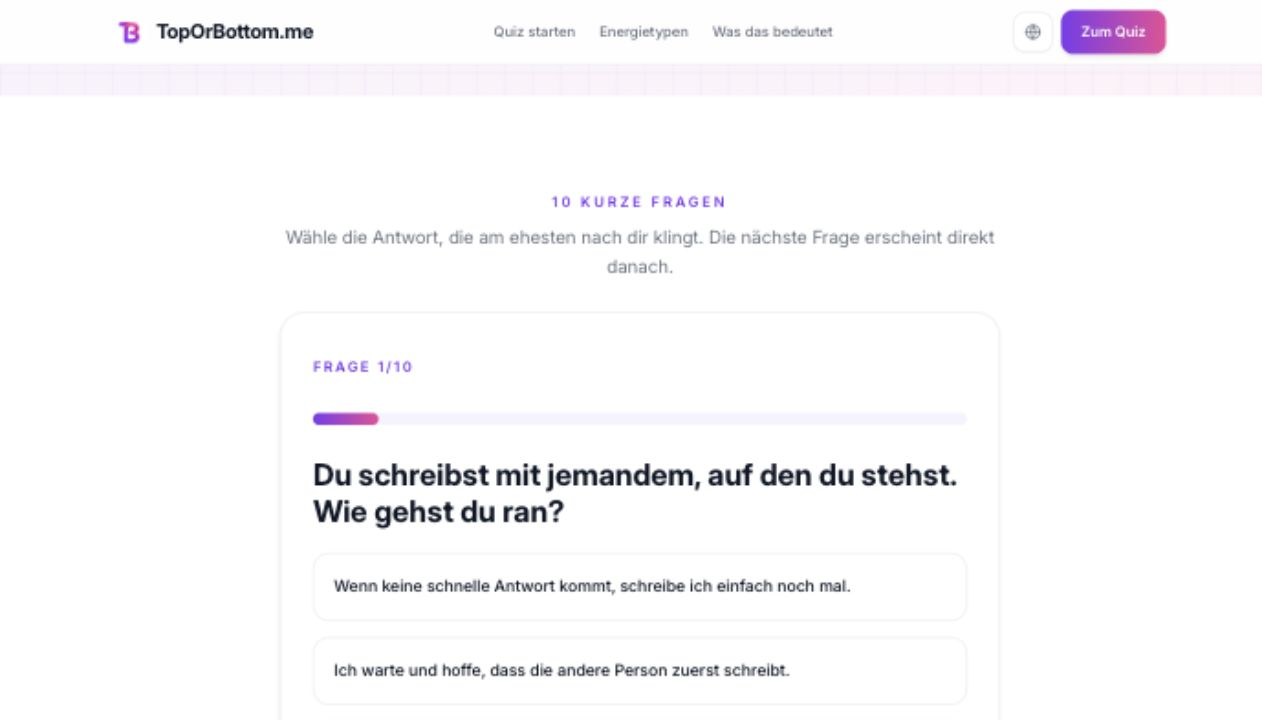 Eine Fragekarte im Top oder Bottom Quiz mit mehreren Antwortmöglichkeiten